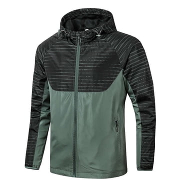 Pisexur Manteaux pour Hommes Mode Slim Coupe-Vent Vestes pour Hommes Fermeture à Glissière Chandail à Capuchon Bomber Veste Décontractée Légère Trench Coat Grande Taille Coupe-Vent Trench Coats M-5TG
