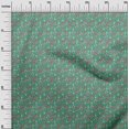 thumbnail image 3 of oneOone Polyester Spandex Sea Green Fabric Floral Craft Projects Decor Fabric Printed By The Yard 56 Inch Wide, 3 of 5
