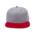 thumbnail image 2 of Top Headwear Casquette à Visière Plate Réglable à Bouton-Pression - Gris Chiné/rouge, 2 of 2