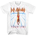 thumbnail image 1 of Def Leppard 1981 Tour Heavy Metal Band Rock and Roll Diving T-Shirt pour Adulte Tee, 1 of 2