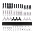 thumbnail image 2 of Rongfmy 87 Pcs Têtes de Fermeture Éclair en Nylon Remplacement Noir, 2 of 9