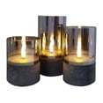 thumbnail image 3 of Mainstays Grey Rechargeable Flameless LED Pillar Candles,Various Sizes,3 pack, 3 of 6