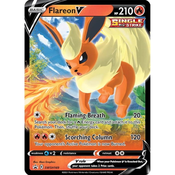 Pokemon TCG: Eevee Evolutions Tin Featuring Flareon V [Card Game