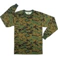 thumbnail image 2 of Rothco Long Sleeve Digital Camo T-Shirts - Woodland Digital Camo, 3X-Large, 2 of 3