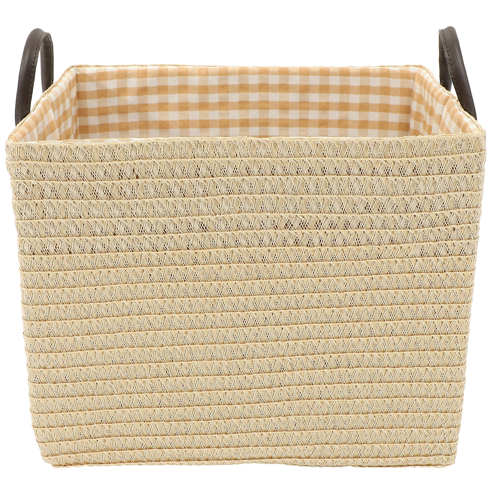 Clothes Storage Organizer Woven Toys Storage Basket Rustic Woven Storage Basket with Handles