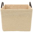 thumbnail image 1 of Clothes Storage Organizer Woven Toys Storage Basket Rustic Woven Storage Basket with Handles, 1 of 8
