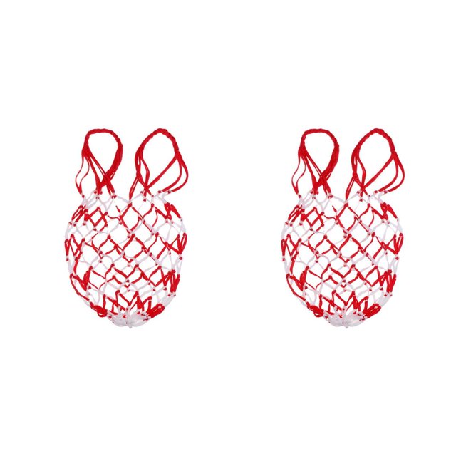 Baohd Sac de Ballon en Maille 1/2/3/5 Sac de Transport en Filet Blanc Rouge 2 Pcs