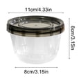 thumbnail image 3 of 473ml Round Food Storage Containers with Lids - Leakproof Microwave & Dishwasher Safe Plastic Soup & Meal Prep Containers for Refrigerator & Freezer, 3 of 6