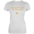 thumbnail image 1 of Halloween Est Code pour Bonbons Gratuits T-Shirt Doux Blanc Juniors, 1 of 1