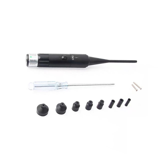 Decodeary Trousse de Sighter à Alésage avec Boîte de Transport Réglable Outils de Chasse Universels Légers Ensemble de Sighter Résistant à l'Usure Adultes Adolescents Hommes Lumière Verte