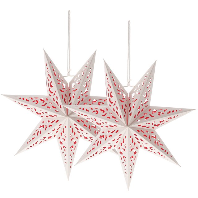 2pcs Hollow Out Paper Lantern Cover Stars Shaped Festival Lantern Cover