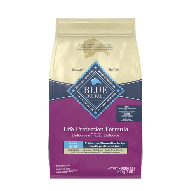 Blue Buffalo Life Protection Formula Natural Senior Small Breed Dry Dog Food, Chicken and Brown Rice 2.2KG