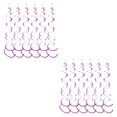 thumbnail image 1 of mmirethe 6pack/lot Swirl Pendant For Graduation Celebration Exquisite Craft Wide Application Birthday Star Spiral Pendant PVC Rose Purple 2Set, 1 of 5