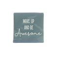 thumbnail image 1 of Linden “Wake Up and Be Awesome” Porcelain Tabletop Square Art Plaque, 1 of 4