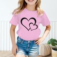 thumbnail image 4 of WEAIXIMIUNG Hauts pour Ado Fille T-Shirt Mignon à Motif Col Rond Manches Courtes T-Shirt d'Été Décontracté 120, 4 of 6