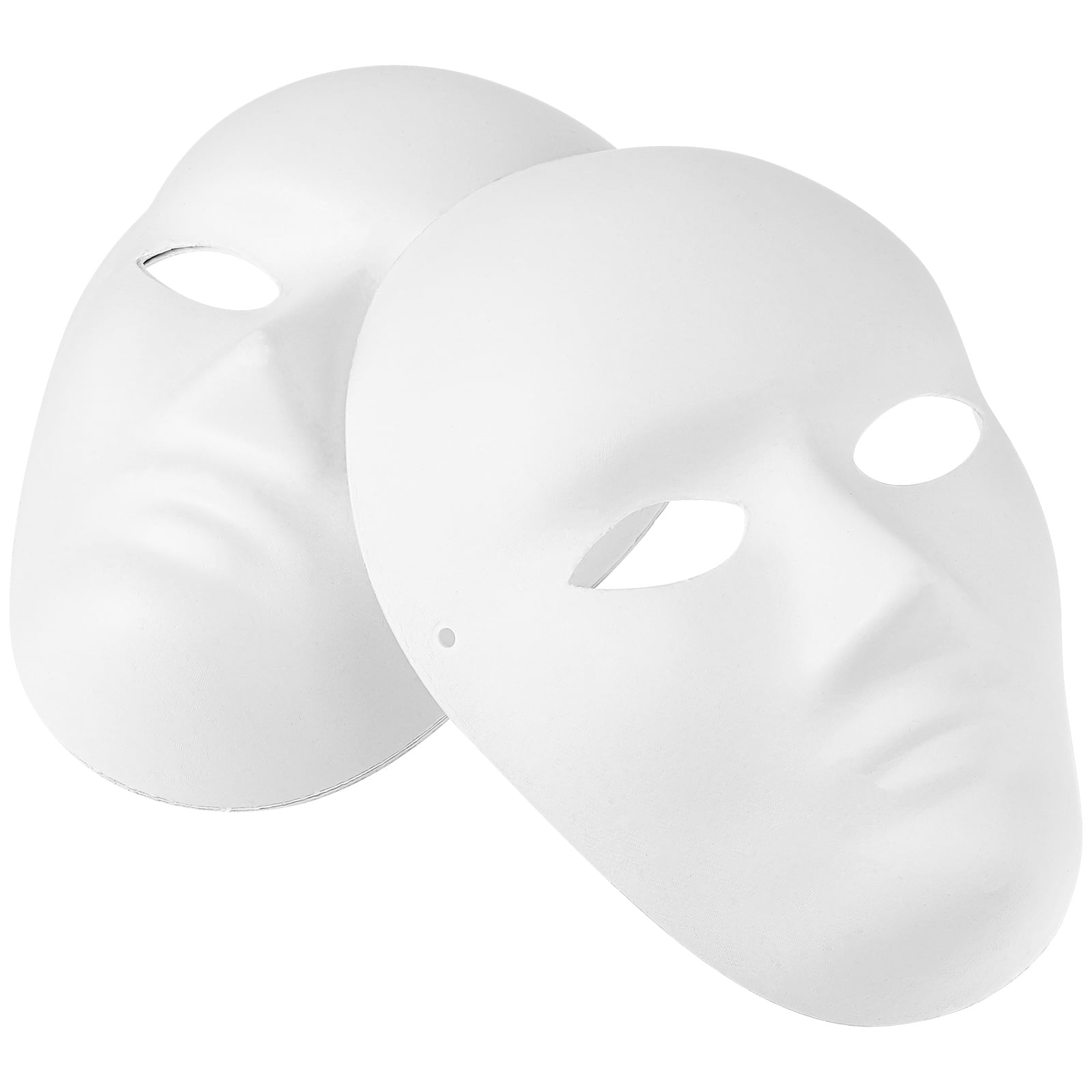 4 Pcs White Full Face Masks Unpainted Masquerade Paper Mask Blank ...