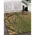 thumbnail image 3 of Ahgly Company Tapis d'Intérieur Lavable à la Machine, Carré, Transitionnel, Brun, Tapis de Zone, 8 Pieds Carré, 3 of 7