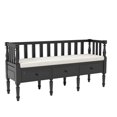 thumbnail image 4 of Furniture of America Hanita Transitional Wood Storage Bench in Walnut, 4 of 6