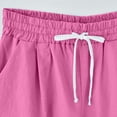 thumbnail image 4 of Lenago Shorts d'Été Grande Taille Femme Été Cinq Points Grande Taille Coton Lin Pantalons Décontractés en Liquidation, 4 of 6