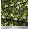 thumbnail image 3 of Soimoi Poly Georgette Fabric Dot & Chestnut Leaves Printed Fabric 1 Yard 52 Inch Wide, 3 of 3