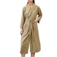 thumbnail image 1 of Timegard Robe de Nuit pour Femmes Grande Taille à Manches Longues Peignoirs Confortables avec Poches Ceinturée Mi-Longue, 1 of 4