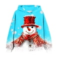 thumbnail image 1 of Chandail à Col Rond pour Filles, Chandail de Noël pour Enfants à Manches Longues, T-shirt à Motif Imprimé, Haut Court à Col Rond, Chandail à Capuchon pour Garçons et Filles Bleu 5 Ans, 1 of 3