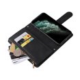 thumbnail image 4 of Case for iPhone 11 Pro Max Cover Zipper Pocket Wallet Case Magnetic Protective - Black, 4 of 5