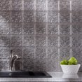 thumbnail image 2 of FASÄDE Traditional Style 10 Decorative Vinyl Backsplash Panel in Galvanized Steel (6X6 Inch Sample), 2 of 5
