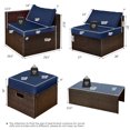 thumbnail image 2 of Gymax 8PCS Patio Rattan PE Wicker Conversation Set All-Weather Furniture Set w/ Cushions Navy, 2 of 7
