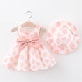thumbnail image 2 of Robes pour Bébés Filles Robe Tutu Sans Manches pour Bébé Robe d'Été pour Filles avec Chapeaux 2 Pcs Robe de 1er Anniversaire 12-18 Mois, 2 of 3