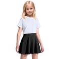 thumbnail image 1 of MEZZALL Jupe Patineuse Plissée Évasée Mini Décontractée Taille Haute Extensible pour Filles 1 16 Ans 11-12 Ans Tenue Bébé Stylée, 1 of 5