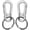 Argent, variante sur HLONK Mousqueton en Métal Porte-Clés Anneau Porte-Clés Chaîne Support Organisateur pour Voiture/trouve-Clés Lot de 2