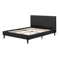 thumbnail image 2 of South Shore Gravity Queen Modern Upholstered Platform Bed and Headboard, in Matte Charcoal, 2 of 12