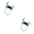 thumbnail image 2 of QualitChoice Maille Fascinator Femmes Coiffure Photographie Accessoires Prom Maquillage Performance Réglable Cosplay Partie Couvre-Chefs Vert Foncé 2PCS, 2 of 6