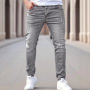 FcBaudy Full Length Pants Jeans Men's Spring And Summer Fashion Casual Sports Jeans Denim Pants Mens pants