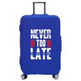 thumbnail image 1 of Luggage Cover Suitcase Protector Never Too Late Letter Thicker Elastic Dust Cover for 18-32 Inch Trolley Case Travel Accessories blue L, 1 of 6