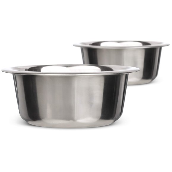 Neater Pet Brands 2.2 Cup (18 oz.) Stainless Steel Dog Bowls Set of 2 Neater Feeder Replacement Bowls (Small Deluxe Model) Dog Food Bowl & Water Bowl Dishwasher Safe Metal Dish for Cat & Small Dogs