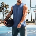 thumbnail image 4 of JDQJBZ Men's Tank Undershirts Summer Knit Muscle Sleeveless Tops Button Crew Neck, 4 of 4