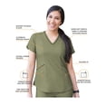 thumbnail image 4 of Adar Pro Heather Modern Athletic Scrub Set For Women - Modern V-Neck Scrub Top & Yoga Jogger Scrub Pants, 4 of 6