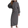 thumbnail image 1 of Womens 2 Piece Sweater Skirt Set - Polyester, Mock Neck, Long Sleeve - S-XXL, 1 of 4