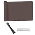 thumbnail image 4 of LOVIVER 2.7x9.84ft Balcony Privacy Screen Cover Includes 24Pcs Cable Ties Garden Privacy Coffee, 4 of 8