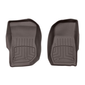 Fits 2014-2018 Jeep Wrangler JK Weathertech Floor Liner 475731IM FloorLiner HP; Molded Fit With Underside Nibs; Cocoa; Thermoplastic Elastomer TPE Injection Molded Material; 2 Piece