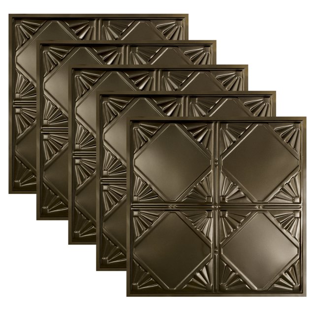 Great Lakes Tin Erie Bronze Burst 2ft x 2ft Ceiling Tiles 5 Pack