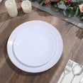 thumbnail image 1 of CUITING 10 Pack Glitter Gold Clear Hammered Plastic Charger Plates  Round Disposable Serving Plates With Gold Rim - 13”, 1 of 11