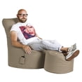 thumbnail image 2 of Gouchee Home Swing Brava Khaki Bean Bag Chair – Water-Repellent Fabric with Polystyrene Bead Filling, Suitable for Adults and Teens, Lightweight & Portable Seating for Bedroom, Dorm or Living Room, 2 of 9