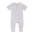 thumbnail image 1 of EDFBUYKRS Baby Rompers Footless Pajamas Zipper Short Sleeve Sleeper Jumpsuit, 1 of 2