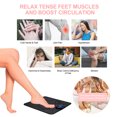 thumbnail image 2 of Portable Foldable EMS Foot & Leg Circulation Massager Mat - 19 Intensity Levels, 8 Vibration Modes with Remote Control, USB Rechargeable, Soft Yoga Mat Leather Surface, Lightweight 64g, Black,, 2 of 6
