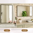 thumbnail image 3 of BEAUTYPEAK 24"x36" Bathroom Mirror Wall Mirror with Rectangular Metal Frame, Black, 3 of 15
