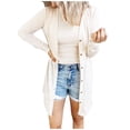 thumbnail image 1 of Cardigan Ample Uni à Manches Longues pour Femmes, Manteau Blouse d'Automne, 1 of 1