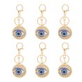 thumbnail image 1 of Rhinestones Keychain, 6Pcs Blue Eye Metal Lightweight Multifunctional Keychains Pendant  For Key Ring For Women, 1 of 8